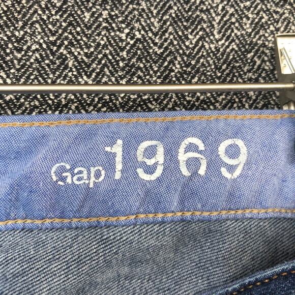 Gap 1969 Women's Long & Lean Straight Jeans Size 31/12R Dark Wash - Picture 7 of 11